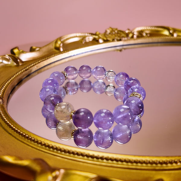 Frost Aurora  | Amethyst&Citrine Healing Bracelet