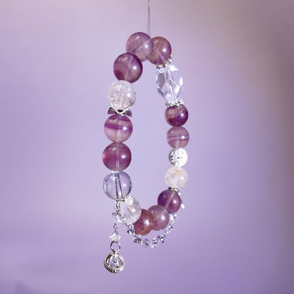 Dusk Overture | Fluorite&AzeztuliteHealing Bracelet——"Where light and shadow compose wholeness"